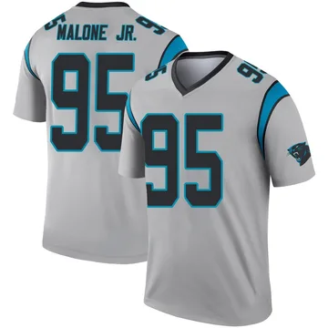 Youth Nike Carolina Panthers Tywone Malone Jr. Inverted Silver Jersey - Legend
