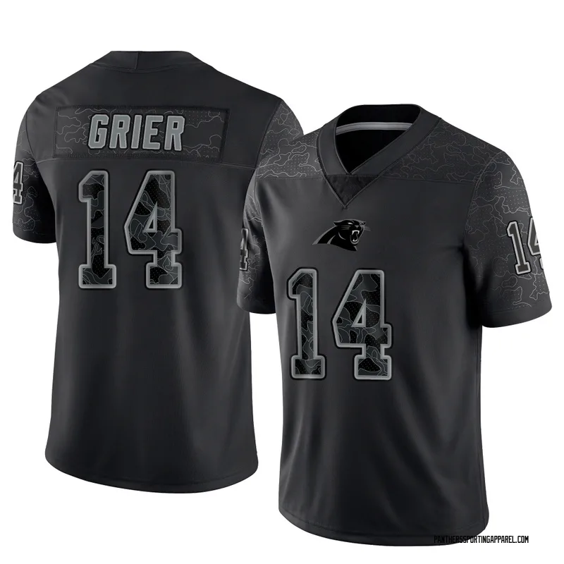 Youth Nike Carolina Panthers Will Grier Black Reflective Jersey - Limited
