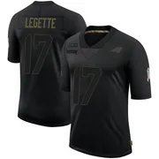 Youth Nike Carolina Panthers Xavier Legette Black 2020 Salute To Service Jersey - Limited
