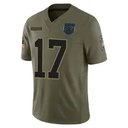 Youth Nike Carolina Panthers Xavier Legette Olive 2025 Salute to Service Jersey - Limited