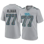 Youth Nike Carolina Panthers Yosh Nijman Gray Atmosphere Fashion Jersey - Game