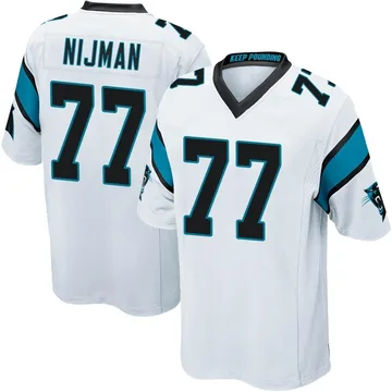 Youth Nike Carolina Panthers Yosh Nijman White Jersey - Game